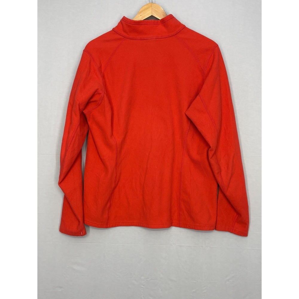 The North Face 1/4 Zip Fleece Pullover Jacket Womens Orange Embroidered Logo XL - Picture 2 of 6